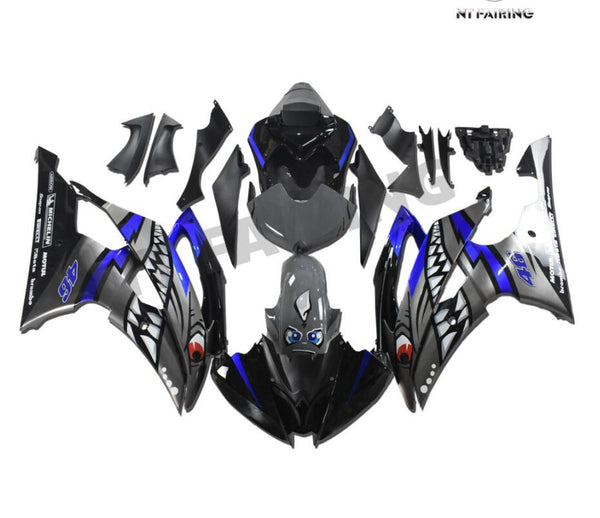 NT Aftermarket Injection ABS Plastic Fairing Fit for YZF R6 2008-2016 Grey Blue Shark N133