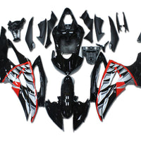 NT Aftermarket Injection ABS Plastic Fairing Fit for YZF R6 2008-2016 Black Red Shark N134