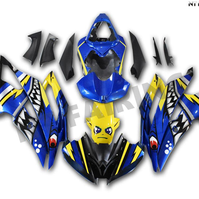 NT Aftermarket Injection ABS Plastic Fairing Fit for YZF R6 2008-2016 Blue Shark N136