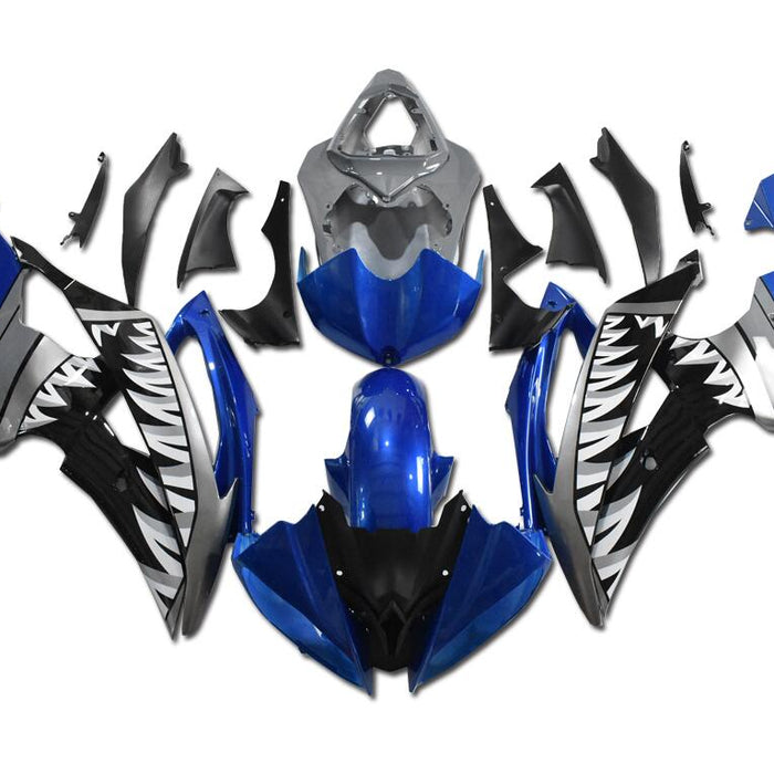 NT Aftermarket Injection ABS Plastic Fairing Fit for YZF R6 2008-2016 Blue Gray Shark N141