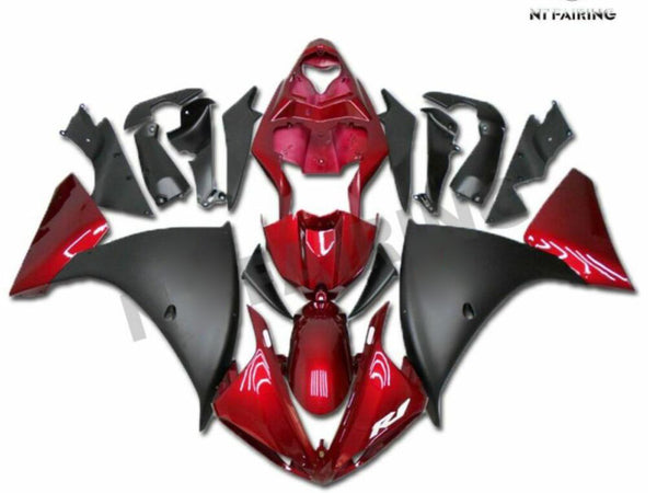 US STOCK NT Aftermarket Injection ABS Plastic Fairing Fit for YZF R1 2009-2011 Red Black N001 Available in CA