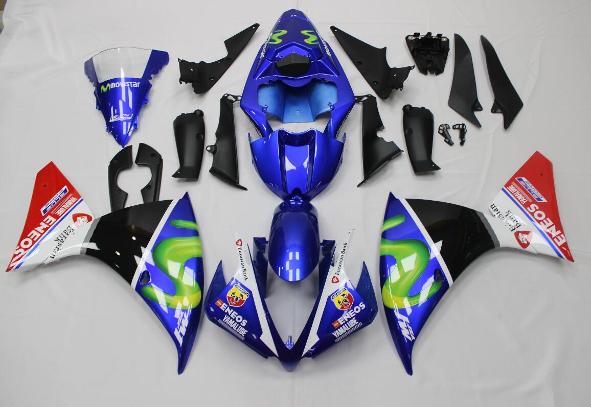 NT Fairing Fit for Yamaha 2012-2014 YZF-R1 N027- Blue White Black Red | ABS Injection