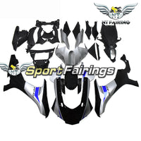 NT Aftermarket Injection ABS Plastic Fairing Fit for YZF R1 2015-2019 Black Silver N0036