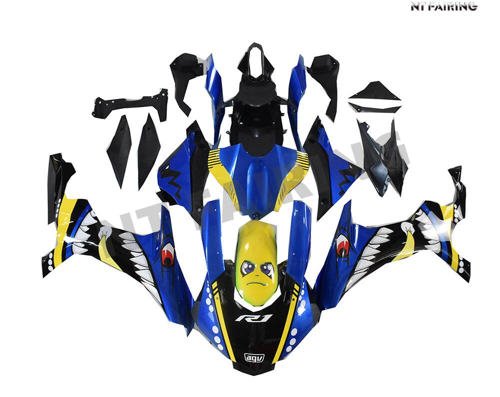 NT Fairing Fit for Yamaha 2015-2019 YZF-R1 N040- Blue Shark | ABS Injection