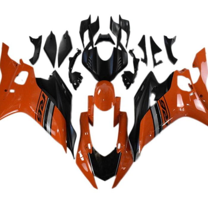 NT Aftermarket Injection ABS Plastic Fairing Fit for YZF R6 2017-2023 Black Orange N013