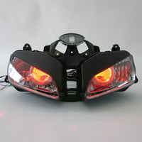 Front Motorcycle Headlight HALO Red Angel Eye Fit Honda 2003-2006 CBR600RR F5