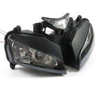 Front Motorcycle Headlight HALO Blue Angel Eye Fit Honda 2004-2007 CBR1000RR