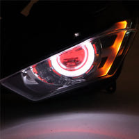 Front Motorcycle Headlight HALO Red Angel Eye Fit Yamaha 2014-2018 YZF R25 R3