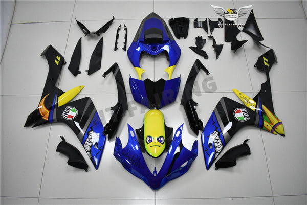 NT Aftermarket Injection ABS Plastic Fairing Fit for YZF R1 2007-2008 Blue Shark PT04
