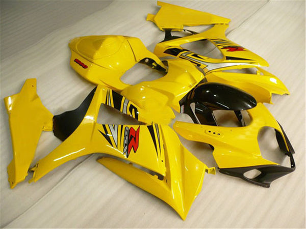 NT Aftermarket Injection ABS Plastic Fairing Fit for GSXR 1000 2007-2008 Yellow Black N008