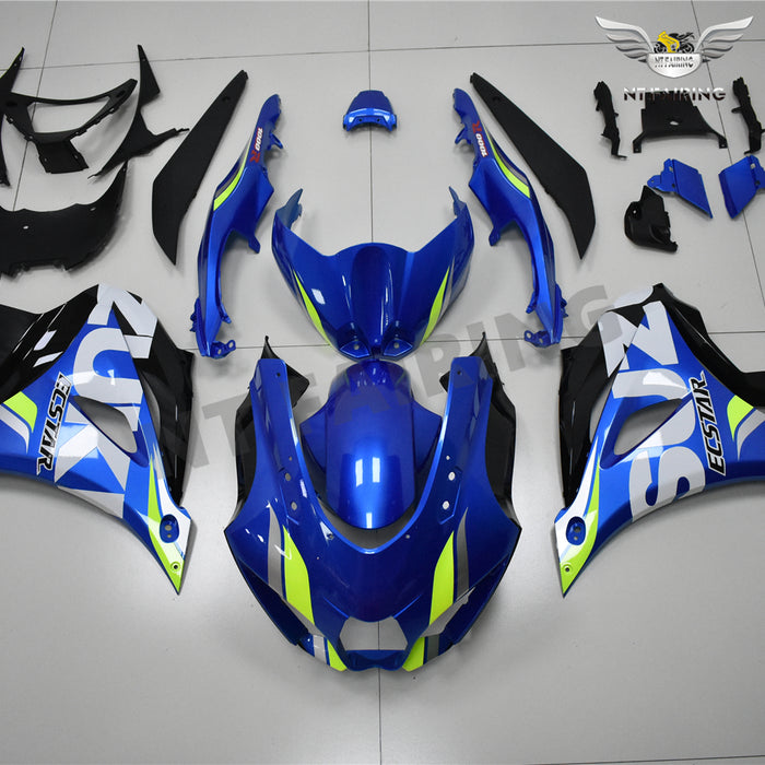 NT Aftermarket Injection ABS Plastic Fairing Fit for GSXR 1000 2017-2025 Blue White Green PT03