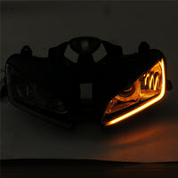 Front Motorcycle Headlight HALO Blue Angel Eye Fit Honda 2003-2006 CBR600RR F5
