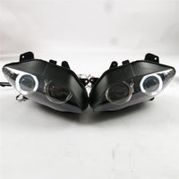 Front Motorcycle Headlight HALO Blue Angel Eye Fit Yamaha 2004-2006 YZF R1