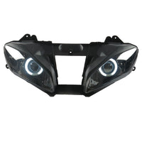 Front Motorcycle Headlight HALO Red Angel Eye Fit Yamaha 2008-2016 YZF R6