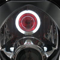Front Motorcycle Headlight HALO Red Angel Eye Fit  2007-2008 GSXR1000