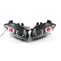 Front Motorcycle Headlight HALO Red Angel Eye Fit Yamaha 2004-2006 YZF R1