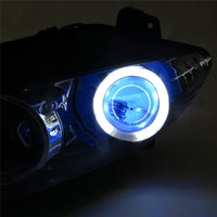 Front Motorcycle Headlight HALO Blue Angel Eye Fit Yamaha 2004-2006 YZF R1