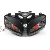 Front Motorcycle Headlight HALO Red Angel Eye Fit Honda 2004-2007 CBR1000RR