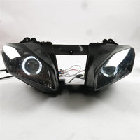 Front Motorcycle Headlight HALO Blue Angel Eye Fit Yamaha 2008-2016 YZF R6