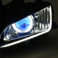 Front Motorcycle Headlight HALO Blue Angel Eye Fit Honda 2003-2006 CBR600RR F5