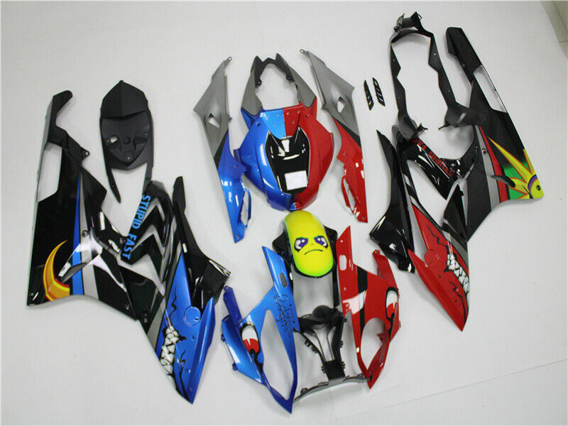 NT Fairing Fit for BMW 2015-2016 S1000RR N005- Blue And Red Shark Teeth | ABS Injection