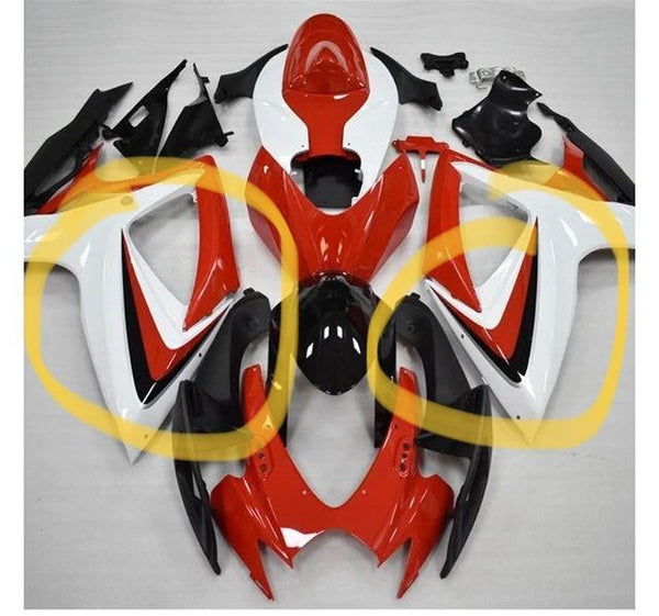 Red Black Decals for GSXR 600/750 2006-2007 Side Fairings