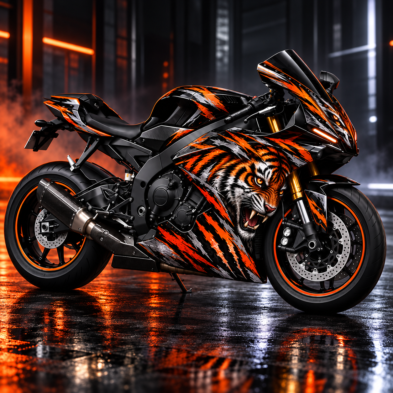 Orange tiger custom fairing design concept