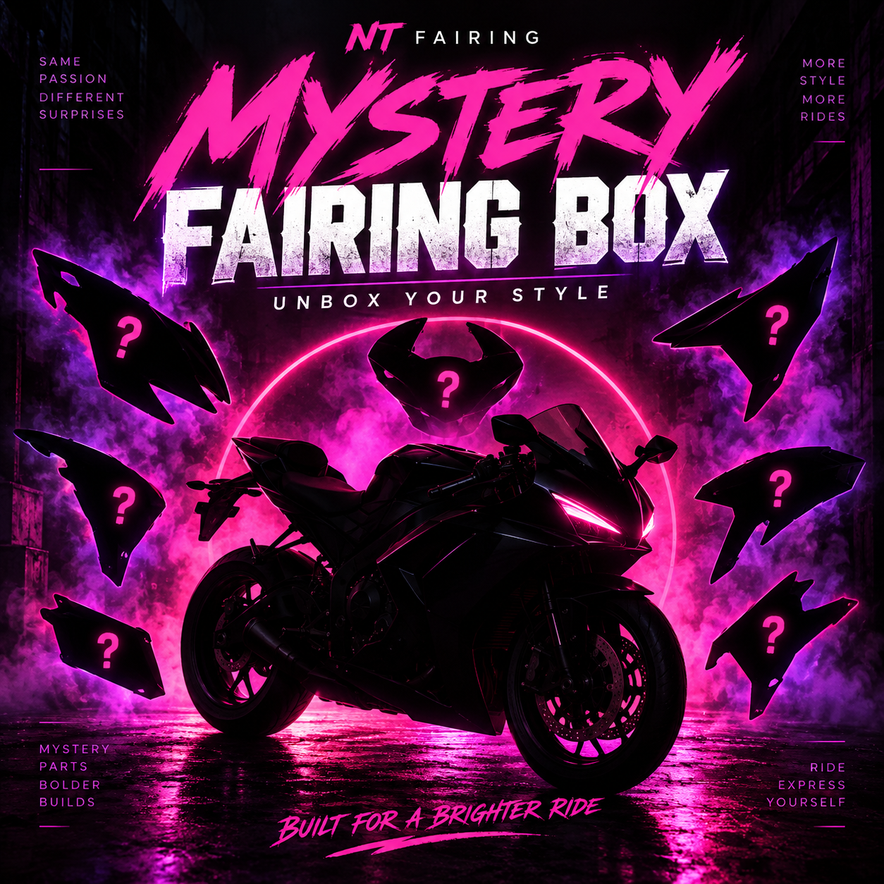 NT FAIRING mystery box campaign artwork