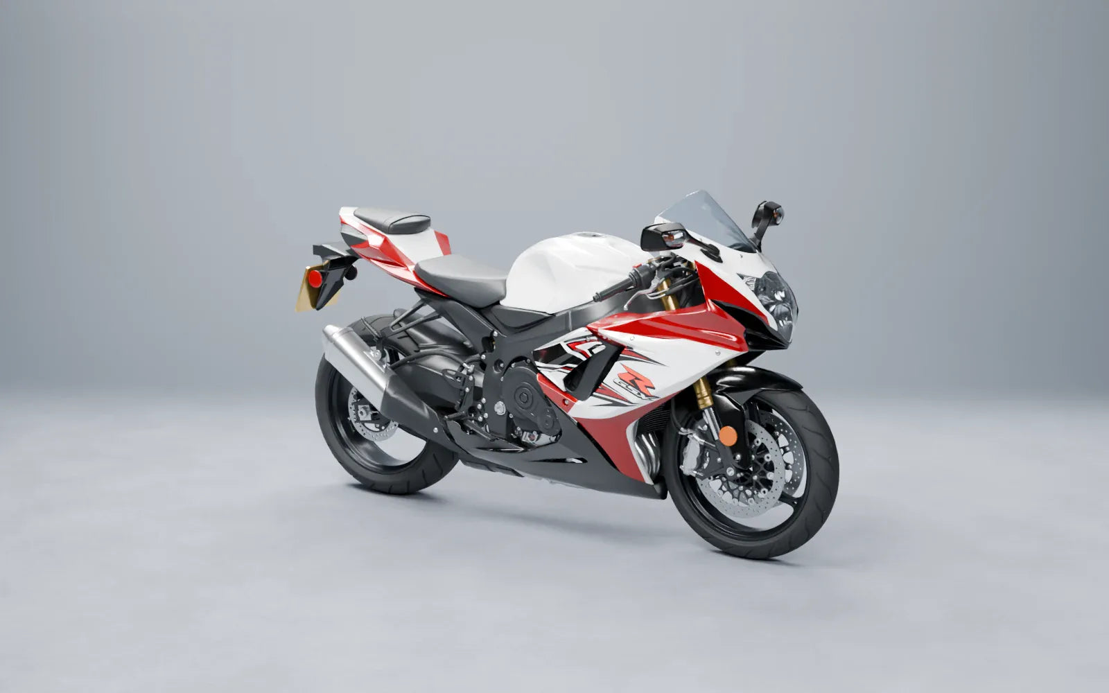 Illustrative 360-degree motorcycle fairing render