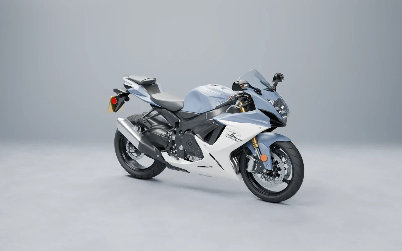 Illustrative 360-degree motorcycle fairing render