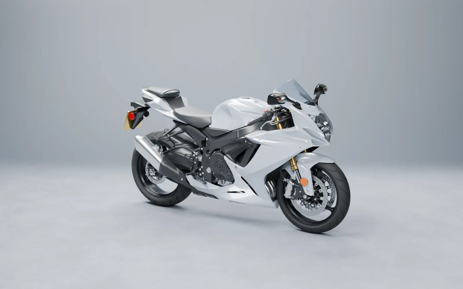 Illustrative 360-degree motorcycle fairing render